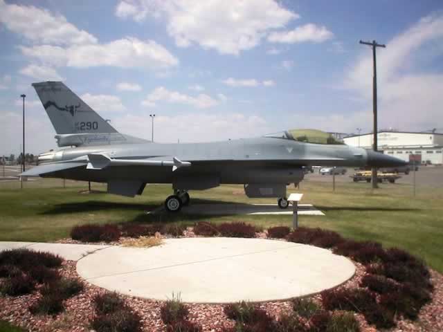 F-16A on display in Great Falls, Montana